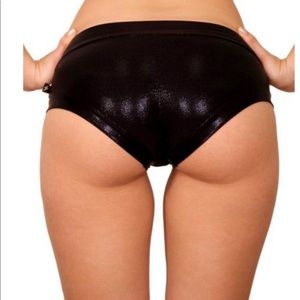 Cleo Black Metalic Hotpant